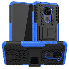 Custodia Silicone e Plastica Opaca Cover con Supporto JX1 per Xiaomi Redmi 10X 4G Blu