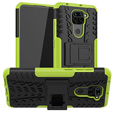 Custodia Silicone e Plastica Opaca Cover con Supporto JX1 per Xiaomi Redmi 10X 4G Verde