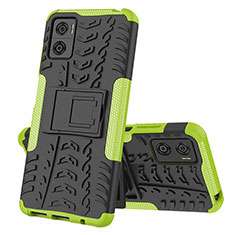 Custodia Silicone e Plastica Opaca Cover con Supporto JX2 per Motorola Moto E22i Verde