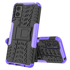 Custodia Silicone e Plastica Opaca Cover con Supporto JX2 per Motorola Moto E22i Viola