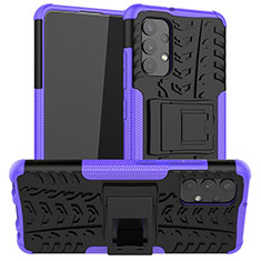 Custodia Silicone e Plastica Opaca Cover con Supporto JX2 per Samsung Galaxy A32 4G Viola