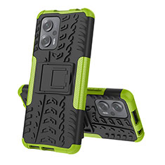 Custodia Silicone e Plastica Opaca Cover con Supporto JX2 per Xiaomi Poco X4 GT 5G Verde