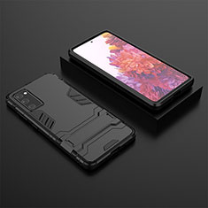 Custodia Silicone e Plastica Opaca Cover con Supporto KC1 per Samsung Galaxy S20 FE (2022) 5G Nero
