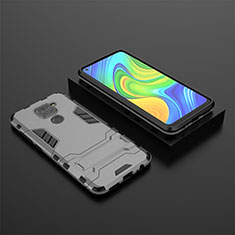 Custodia Silicone e Plastica Opaca Cover con Supporto KC1 per Xiaomi Redmi 10X 4G Grigio