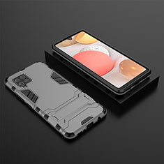 Custodia Silicone e Plastica Opaca Cover con Supporto KC3 per Samsung Galaxy A42 5G Grigio