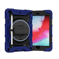 Custodia Silicone e Plastica Opaca Cover con Supporto L01 per Apple iPad Mini 5 (2019) Blu