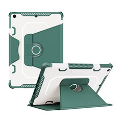 Custodia Silicone e Plastica Opaca Cover con Supporto L04 per Apple iPad 10.2 (2021) Verde