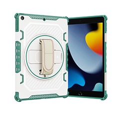 Custodia Silicone e Plastica Opaca Cover con Supporto L06 per Apple iPad 10.2 (2019) Verde