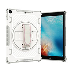 Custodia Silicone e Plastica Opaca Cover con Supporto L07 per Apple New iPad 9.7 (2017) Grigio