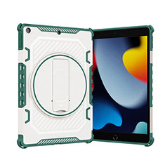 Custodia Silicone e Plastica Opaca Cover con Supporto L09 per Apple iPad 10.2 (2020) Verde