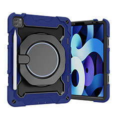 Custodia Silicone e Plastica Opaca Cover con Supporto L13 per Apple iPad Pro 11 (2021) Blu