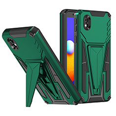 Custodia Silicone e Plastica Opaca Cover con Supporto MQ1 per Samsung Galaxy A01 Core Verde