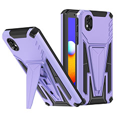 Custodia Silicone e Plastica Opaca Cover con Supporto MQ1 per Samsung Galaxy A01 Core Viola