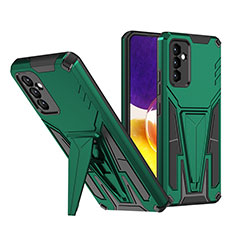 Custodia Silicone e Plastica Opaca Cover con Supporto MQ1 per Samsung Galaxy A54 5G Verde