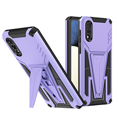 Custodia Silicone e Plastica Opaca Cover con Supporto MQ1 per Samsung Galaxy M02 Viola