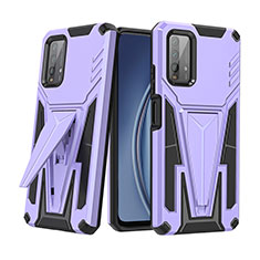 Custodia Silicone e Plastica Opaca Cover con Supporto MQ1 per Xiaomi Redmi 9 Power Viola