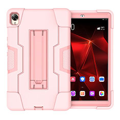 Custodia Silicone e Plastica Opaca Cover con Supporto per Huawei MediaPad M6 8.4 Rosa