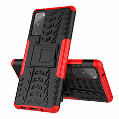 Custodia Silicone e Plastica Opaca Cover con Supporto per Samsung Galaxy S20 FE 4G Rosso