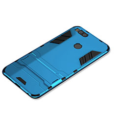 Custodia Silicone e Plastica Opaca Cover con Supporto per Xiaomi Mi 5X Cielo Blu
