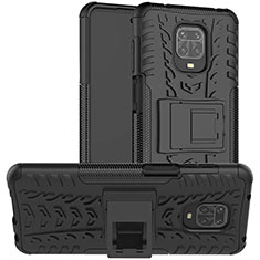 Custodia Silicone e Plastica Opaca Cover con Supporto per Xiaomi Poco M2 Pro Nero