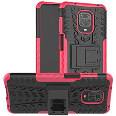 Custodia Silicone e Plastica Opaca Cover con Supporto per Xiaomi Poco M2 Pro Rosa