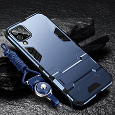 Custodia Silicone e Plastica Opaca Cover con Supporto R01 per Samsung Galaxy M33 5G Blu
