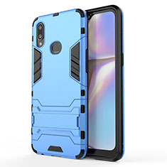 Custodia Silicone e Plastica Opaca Cover con Supporto T01 per Samsung Galaxy A10s Blu