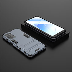 Custodia Silicone e Plastica Opaca Cover con Supporto T02 per Oppo A53s 5G Blu