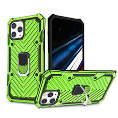 Custodia Silicone e Plastica Opaca Cover con Supporto YF1 per Apple iPhone 13 Pro Verde Pastello