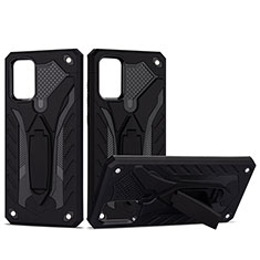 Custodia Silicone e Plastica Opaca Cover con Supporto YF1 per Samsung Galaxy S20 5G Nero