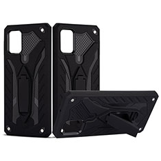 Custodia Silicone e Plastica Opaca Cover con Supporto YF2 per Samsung Galaxy A71 5G Nero