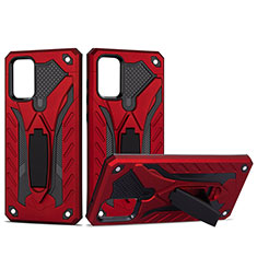 Custodia Silicone e Plastica Opaca Cover con Supporto YF2 per Samsung Galaxy S20 Plus 5G Rosso