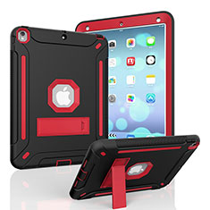 Custodia Silicone e Plastica Opaca Cover con Supporto YJ1 per Apple iPad Air 3 Rosso e Nero