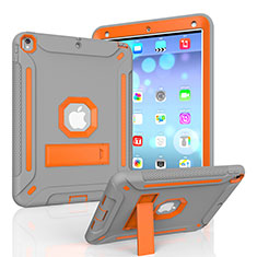 Custodia Silicone e Plastica Opaca Cover con Supporto YJ1 per Apple iPad Pro 10.5 Arancione