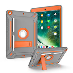 Custodia Silicone e Plastica Opaca Cover con Supporto YJ2 per Apple iPad 10.2 (2019) Grigio