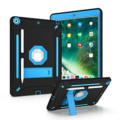 Custodia Silicone e Plastica Opaca Cover con Supporto YJ2 per Apple iPad 10.2 (2020) Blu e Nero