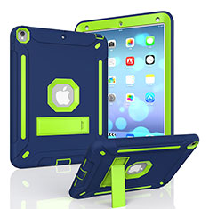 Custodia Silicone e Plastica Opaca Cover con Supporto YJ2 per Apple iPad Pro 10.5 Blu