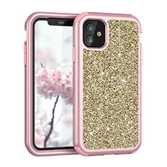 Custodia Silicone e Plastica Opaca Cover Fronte e Retro 360 Gradi Bling-Bling per Apple iPhone 11 Multicolore