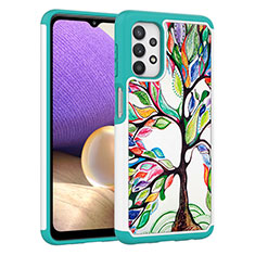 Custodia Silicone e Plastica Opaca Cover Fronte e Retro 360 Gradi JX1 per Samsung Galaxy A32 4G Verde