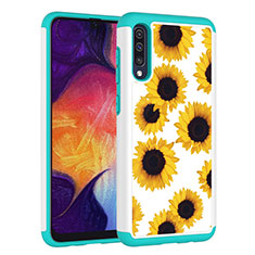 Custodia Silicone e Plastica Opaca Cover Fronte e Retro 360 Gradi JX1 per Samsung Galaxy A50S Giallo