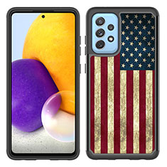 Custodia Silicone e Plastica Opaca Cover Fronte e Retro 360 Gradi JX1 per Samsung Galaxy A72 4G Multicolore