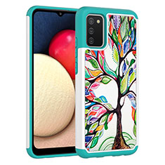 Custodia Silicone e Plastica Opaca Cover Fronte e Retro 360 Gradi JX1 per Samsung Galaxy F02S SM-E025F Verde