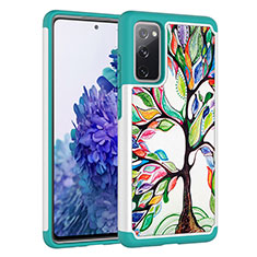 Custodia Silicone e Plastica Opaca Cover Fronte e Retro 360 Gradi JX1 per Samsung Galaxy S20 FE 4G Verde