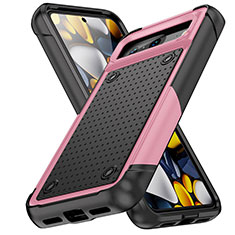 Custodia Silicone e Plastica Opaca Cover Fronte e Retro 360 Gradi MQ1 per Google Pixel 8 5G Rosa