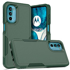 Custodia Silicone e Plastica Opaca Cover Fronte e Retro 360 Gradi MQ1 per Motorola Moto G82 5G Verde Notte