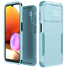 Custodia Silicone e Plastica Opaca Cover Fronte e Retro 360 Gradi MQ1 per Samsung Galaxy A04s Azzurro