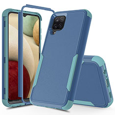 Custodia Silicone e Plastica Opaca Cover Fronte e Retro 360 Gradi MQ1 per Samsung Galaxy A12 Multicolore