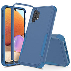 Custodia Silicone e Plastica Opaca Cover Fronte e Retro 360 Gradi MQ1 per Samsung Galaxy A32 5G Blu