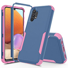 Custodia Silicone e Plastica Opaca Cover Fronte e Retro 360 Gradi MQ1 per Samsung Galaxy A32 5G Rosa Caldo