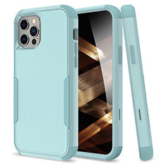 Custodia Silicone e Plastica Opaca Cover Fronte e Retro 360 Gradi per Apple iPhone 15 Pro Verde